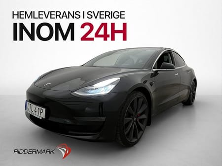 Tesla Model 3 Performance 513hk AWD Pano Kamera Skinn AP