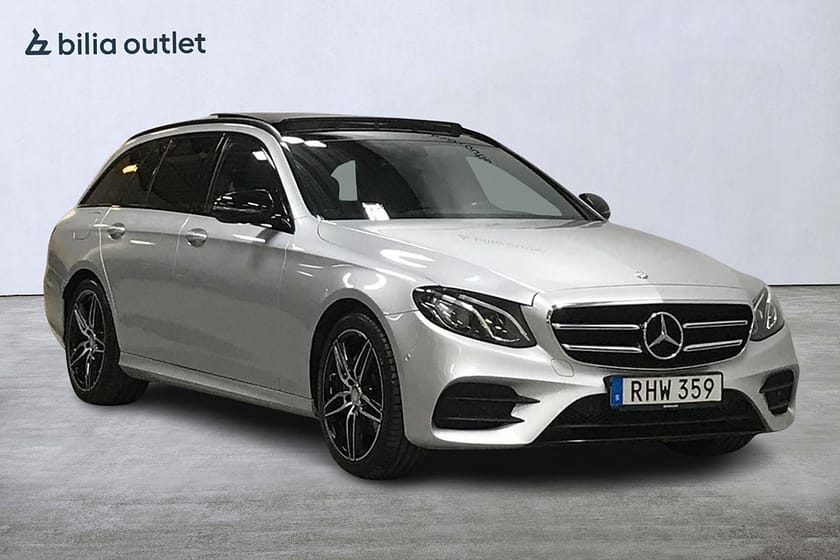 Bild 3 av Mercedes-Benz E 220 T d AMG 194hk Nightpkt Panorama Navi Drag B-kamera