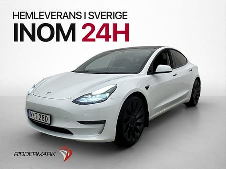 Tesla Model 3 Performance Autopilot Värmepump Kamera Pano