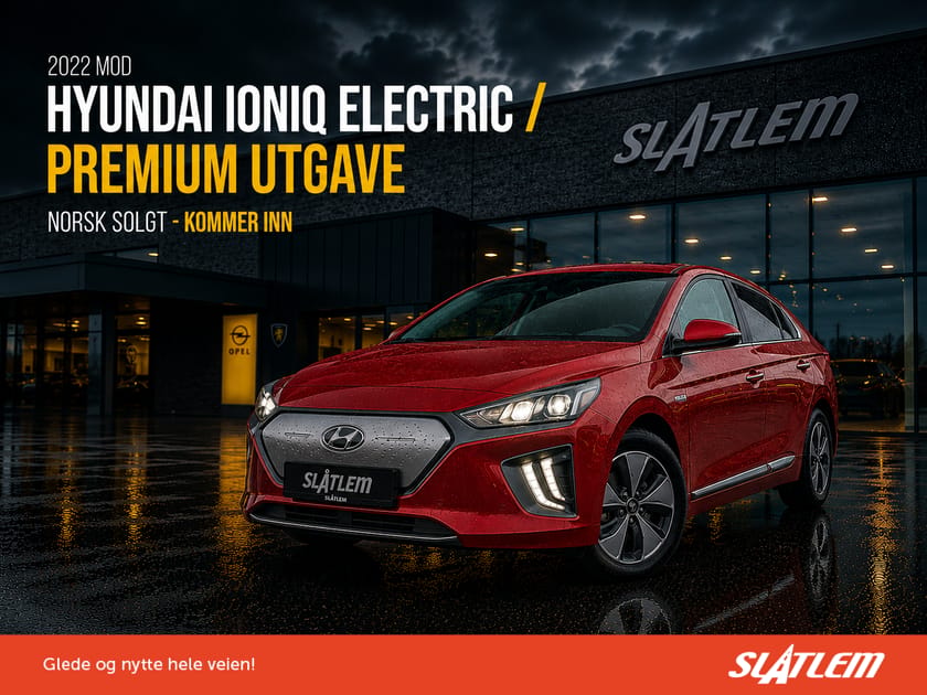 Bilde 1 av Hyundai Ioniq Electric Premium utgave,norsk,skinn,ryggekamera++