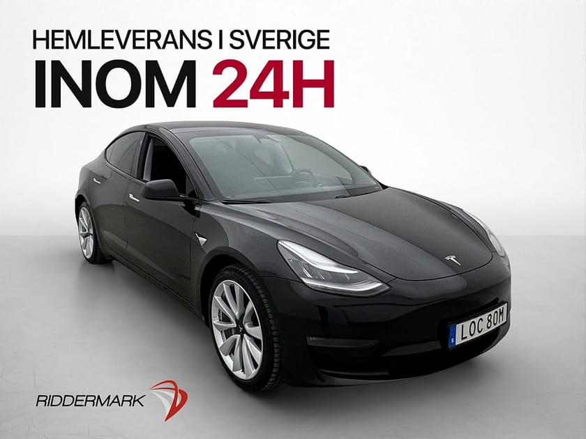 Bild 1 av Tesla Model 3 Long Range AWD Pano B-Kamera Skinn AP Navi