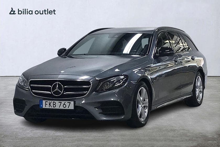 Bild 1 av Mercedes-Benz E 220 T d AMG 194hk Navi Burmester Drag Nightpkt 360°