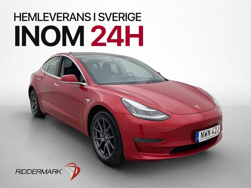 Bild 1 av Tesla Model 3 Standard Range Plus 306hk Pano Kamera SvSåld