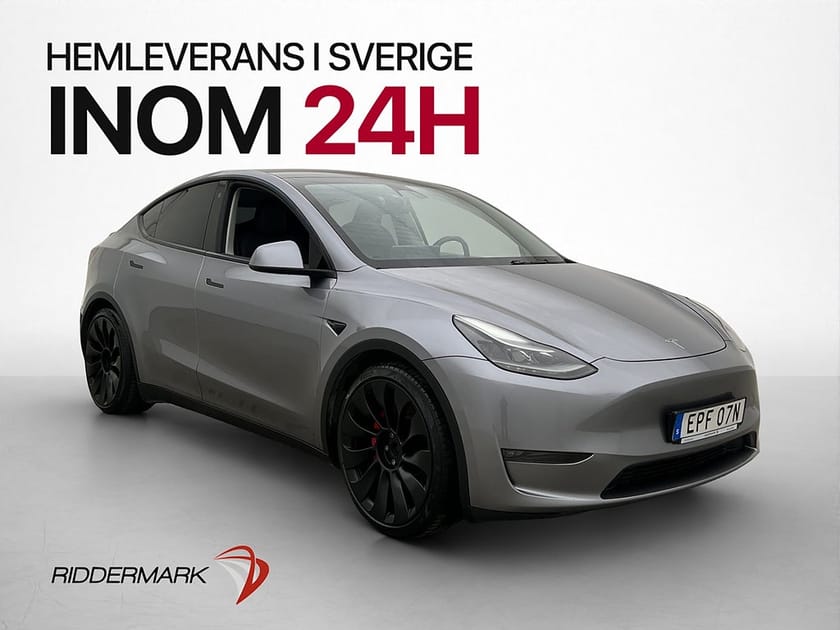 Bild 1 av Tesla Model Y Performance AWD Dragkrok Värmare Panorama MOMS