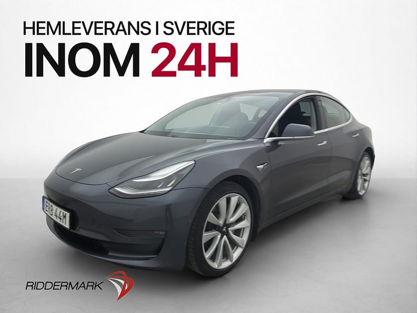 Bild 1 av Tesla Model 3 Long Range AWD Pano Skinn Dragkrok Svensksåld