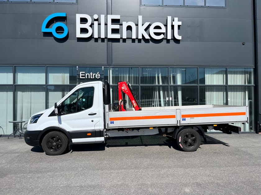 Bild 1 av Ford Transit 350 Chassi Cab Kranbil 2.0 EcoBlue 3-Sits Drag MOMS