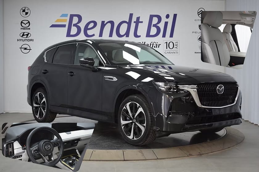 Bild 1 av Mazda CX-60 PHEV 4WD | Takumi Plus | Glastak | Vitt Nappaläder