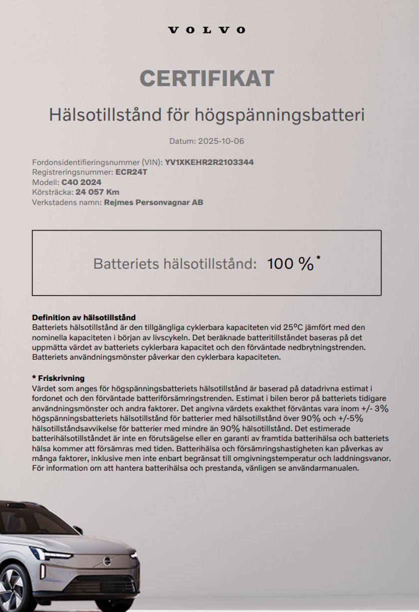 Bild 3 av Volvo C40 Recharge Single Motor Extended Range Plus | Drag | Värmepump | Kamera | Elstol |