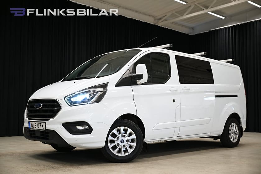 Bild 1 av Ford Transit Custom 340 Crew Van 170HK Automat|Dubbelhytt|LED|Kambytt|Leasbar