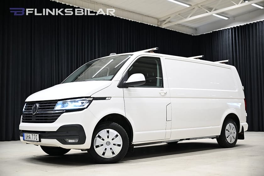 Bild 1 av Volkswagen Transporter DSG 150HK L2 Nedlackad|LED|Inredd|Dubbelgolv|NyKamrem