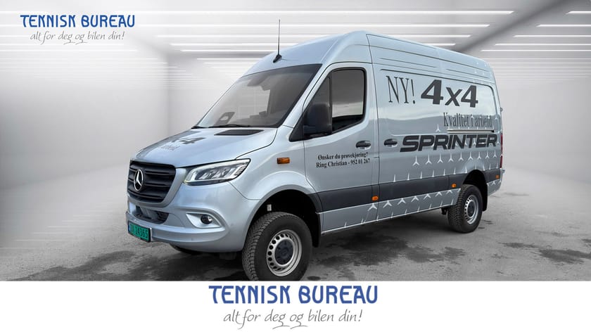 Bilde 1 av Mercedes-Benz Sprinter 319 CDI 4x4 Panel Van 190 HK. 3 seter, led , Navigasjon, cruise, ryggekamera