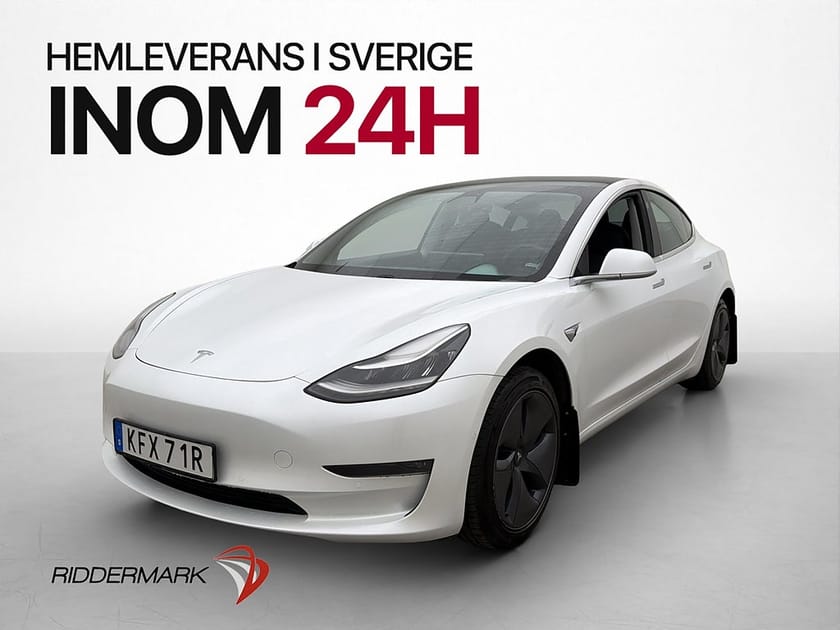 Bild 1 av Tesla Model 3 Long Range AWD 440hk Pano Kamera AP Skinn