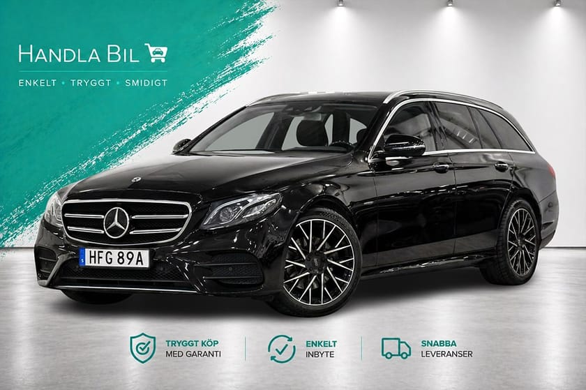 Bild 1 av Mercedes-Benz E 220 T d 4MATIC 4M AMG-Line Widescreen Burmester Pano 360° D-värm Drag
