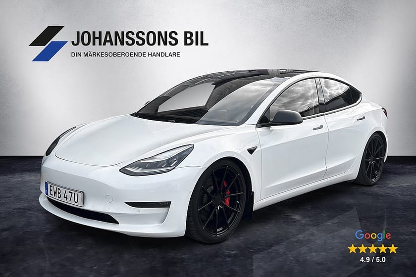 Bild 1 av Tesla Model 3 Performance FSD Autopilot S&V-däck Moms