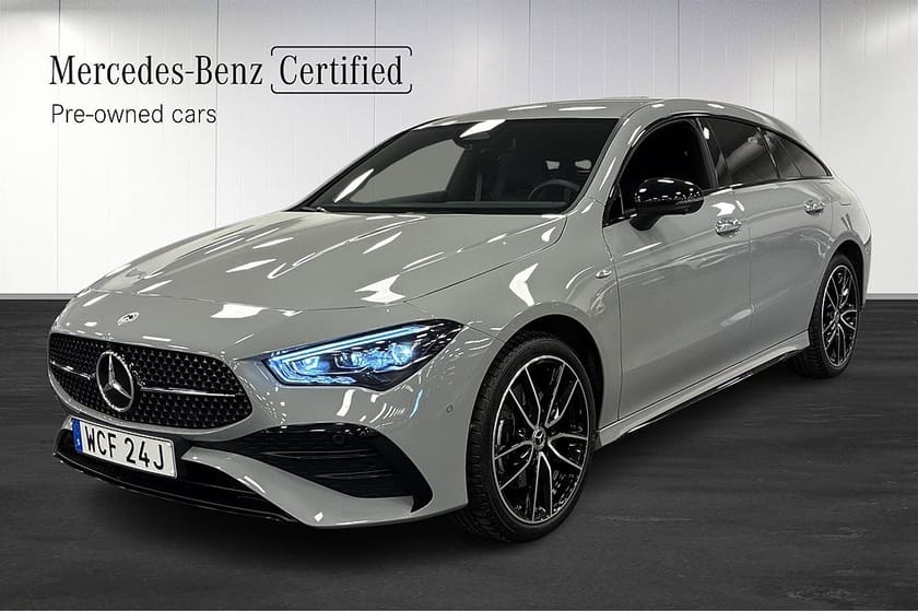Bild 1 av Mercedes-Benz CLA 250 e Shooting Brake 250e AMG Burmester 360° Värmare