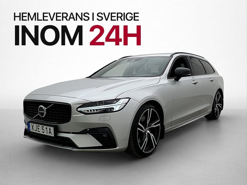 Bild 1 av Volvo V90 B4 AWD R-Design Pano H/K 360° HUD VOC Värmare Drag