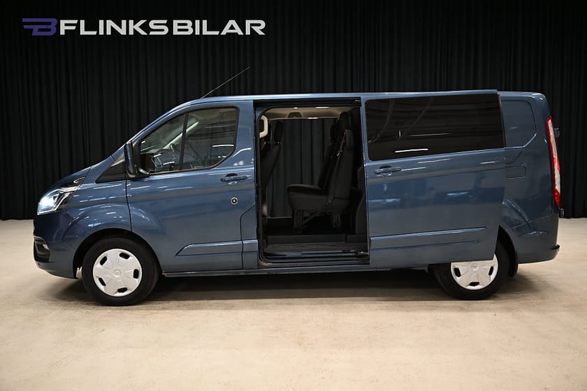 Bild 2 av Ford Transit Custom 340 Crew Van 170HK Automat|Dubbelhytt|LED|Dubbeldörr|Kambytt