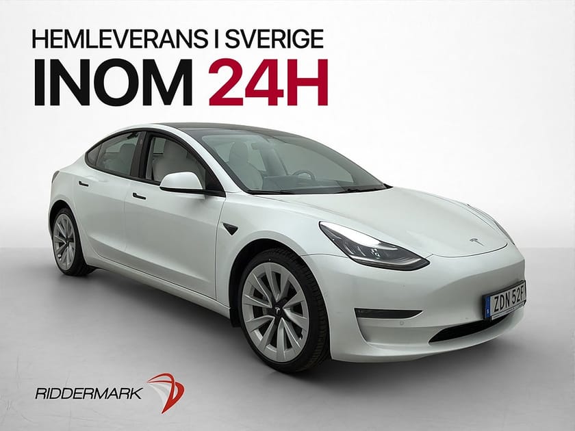Bild 1 av Tesla Model 3 Long Range AWD Drag Autopilot Ljus interiör