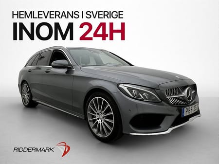 Mercedes-Benz C 220 T d 220d AMG Drag Värm Pano Burm 360° Skinn Navi