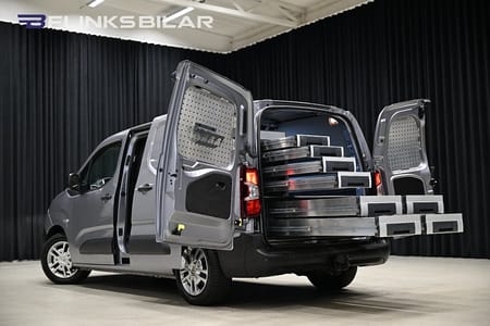 Peugeot Partner L2 Utökad Last 130HK Automat|Servicebil|Inredd|GPS|Backkamera|Moms