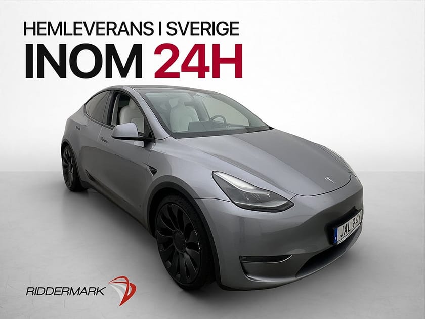 Bild 1 av Tesla Model Y Performance AWD Ljus Interiör Pano Drag Kamera