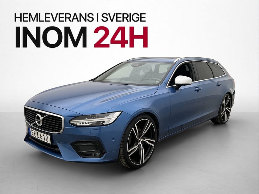 Bild 1 av Volvo V90 D5 AWD R-Design Pano B&W 360° HuD D-Värm Navi Drag