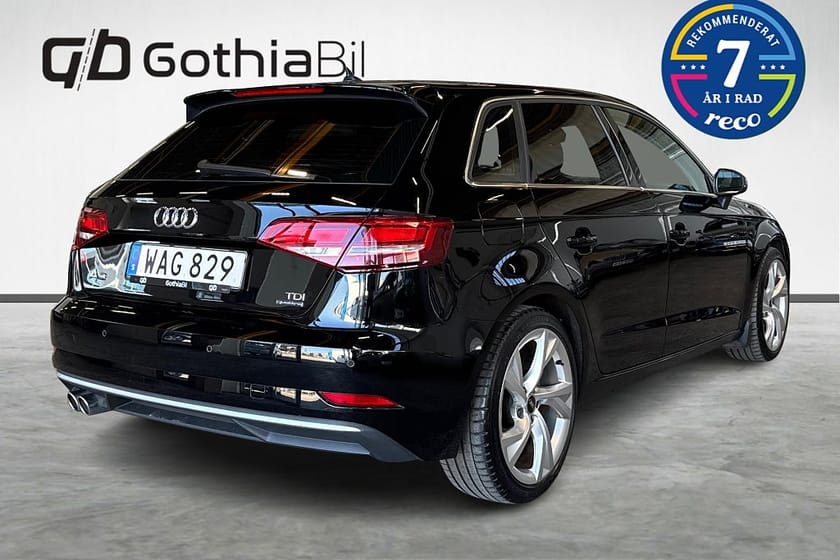 Bild 5 av Audi A3 Sportback 2.0 TDI Aut quattro S 184hk Panorama GPS 18"