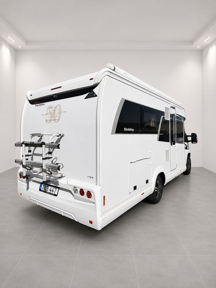 Bild 2 av Hobby Campervan Fiat Optima de Luxe T70 E Automat Solcell - Truma Combi 6E