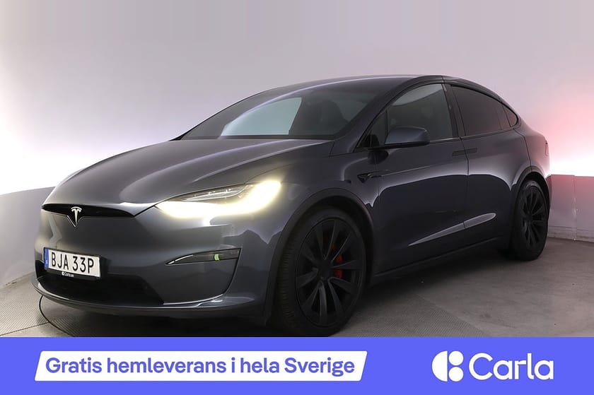 Bild 1 av Tesla Model X Plaid AWD 6-sits Autopilot Yoke Pano Drag