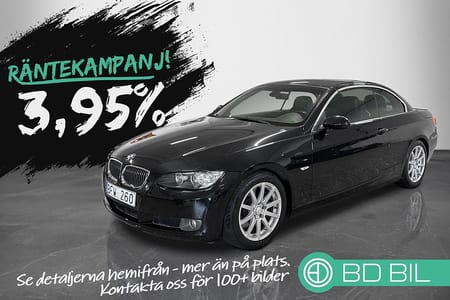 BMW 335i Convertible CAB 306HK FÅ BRUKARE LÅGA MIL KAMPANJ 3,95% RÄNTA