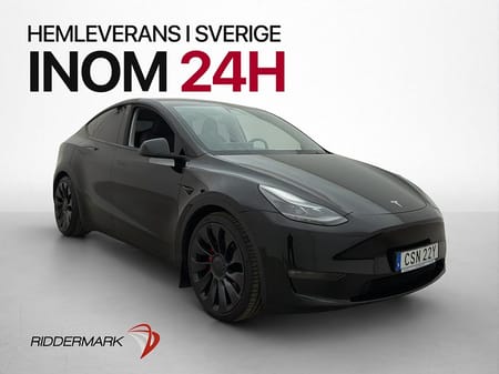 Tesla Model Y Performance Dragkrok Autopilot MOMS Svensksåld