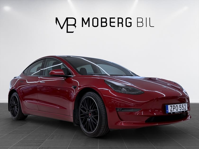 Bild 3 av Tesla Model 3 Long Range AWD 440hk Pano Läder Navi Drag B-Kamera