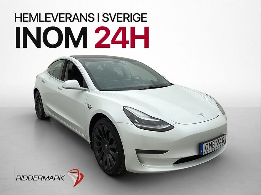 Bild 4 av Tesla Model 3 Long Range AWD Dragkrok Svensksåld Pano