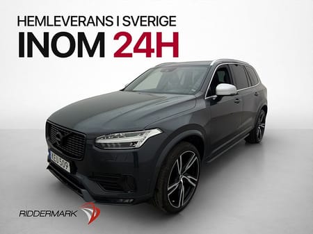 Volvo XC90 7-seater D5 AWD R-Design 7-Sits Pano HUD Kamera Skinn Drag