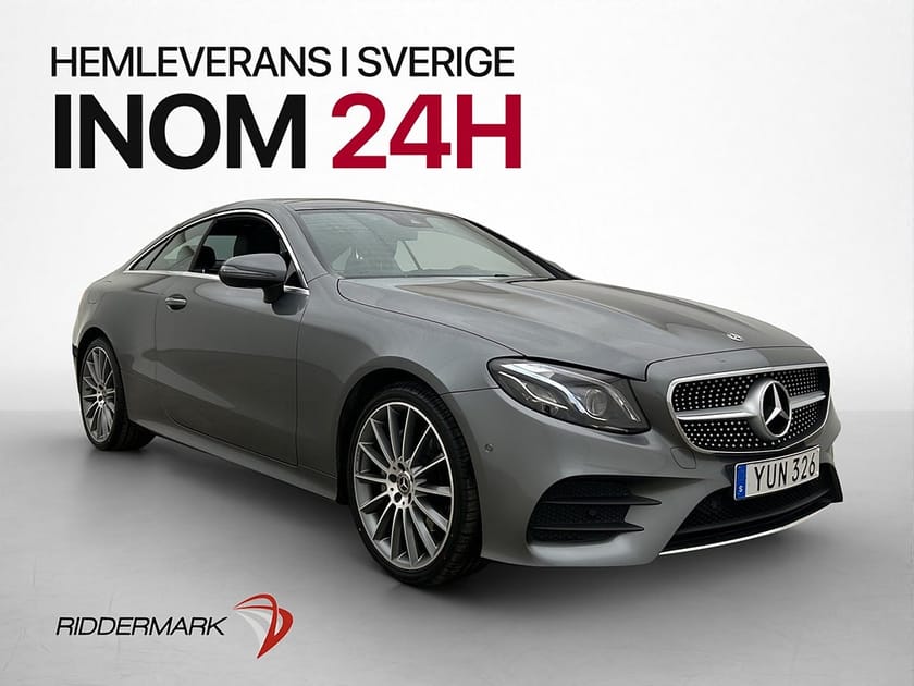 Bild 1 av Mercedes-Benz E 220 d Coupé 4MATIC 4M AMG Pano Värmare Kamera Skinn