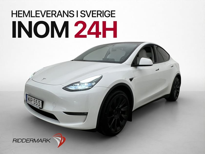 Bild 1 av Tesla Model Y Long Range AWD Ljus interiör Värmepump Drag