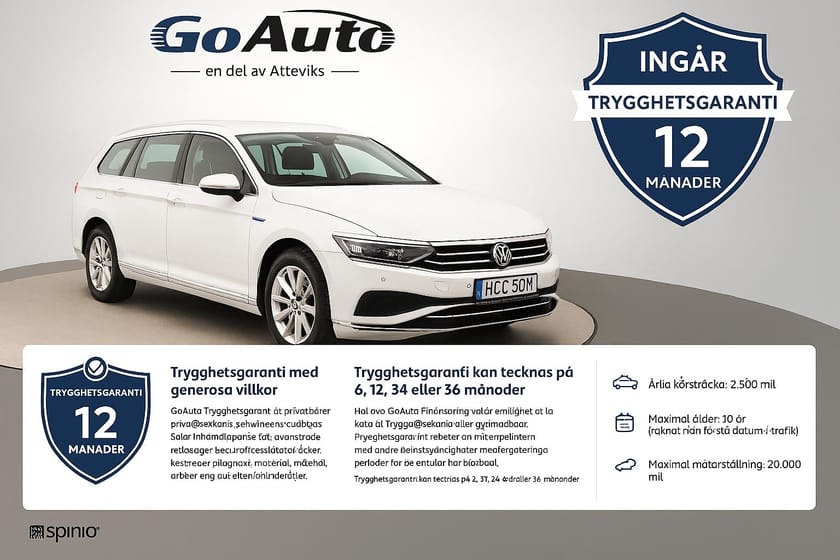Bild 1 av Volkswagen Passat Sportscombi GTE DSG Drag Värmare 218hk Plug-in-hybrid Ränta 3,99%