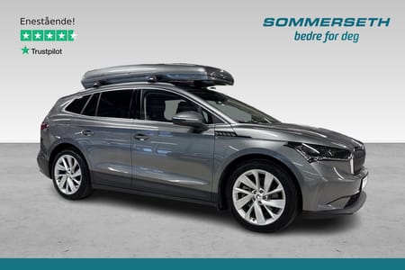 Škoda Enyaq iV 80x 1-eier, AWD, Crystal, Skinn, Hengerf., Skiboks +++