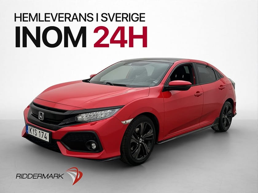 Bild 3 av Honda Civic 182hk Sport Plus Glastak Kamera Navi Nyservad