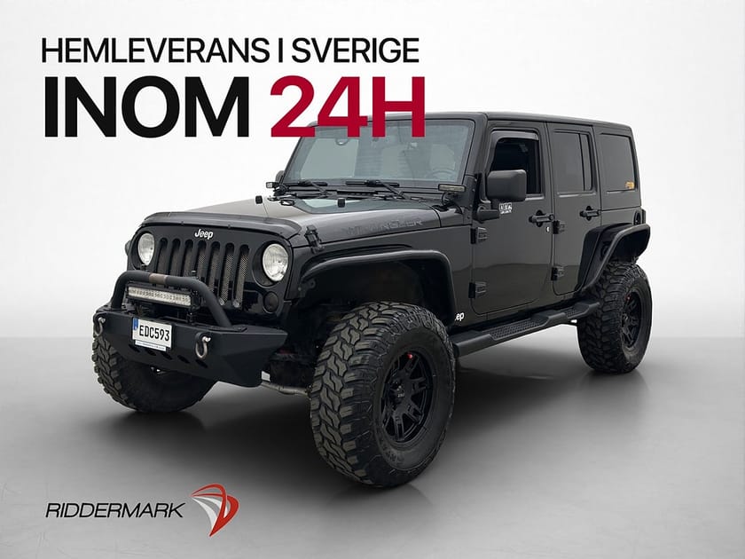 Bild 1 av Jeep Wrangler Unlimited 2.8 4WD Black Sidesteps Skinn Drag