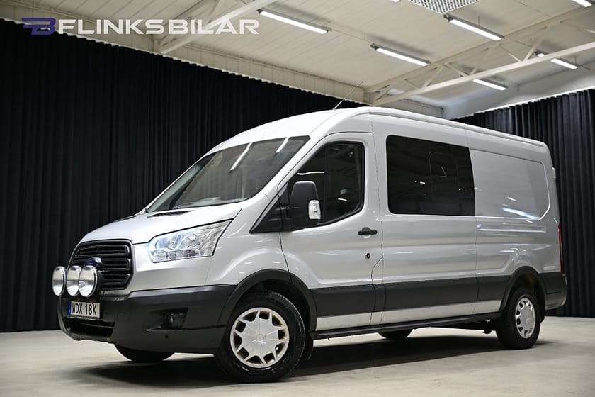 Bild 1 av Ford Transit 350 Crew Van 170HK Dubbelhytt|5-Sits|Drag|Värmare|Moms