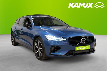 Volvo V60 Recharge T6 AWD R-Design 340 hk H/K Pano Drag Skinn 360-Kamera Navi Keyless