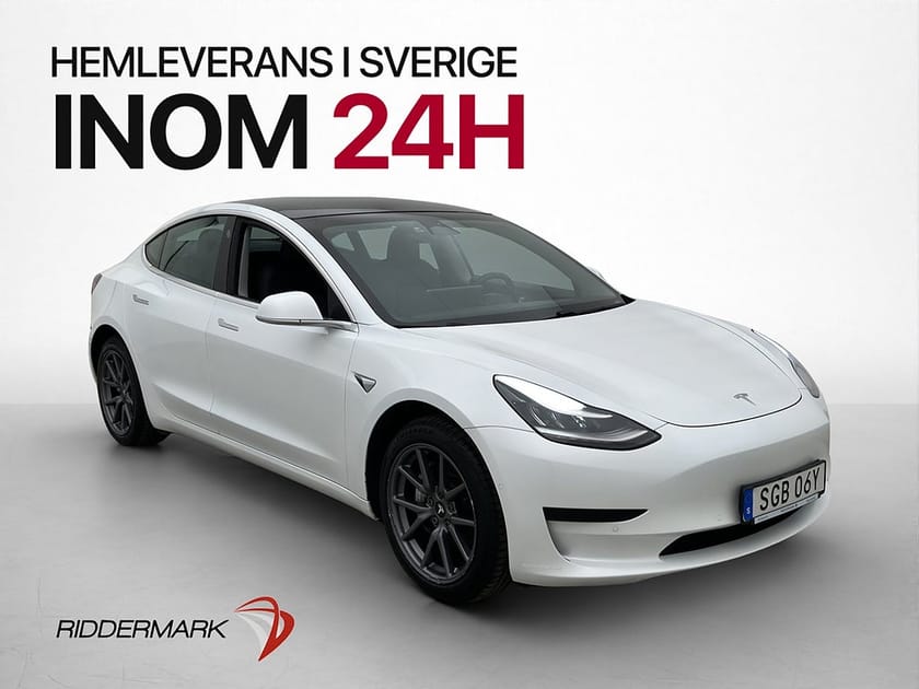 Bild 4 av Tesla Model 3 Standard Range Plus Pano Förklimat Svensksåld