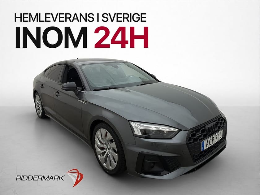 Bild 1 av Audi A5 Sportback 45 TFSI quattro Q S line Cockpit Värmare Drag
