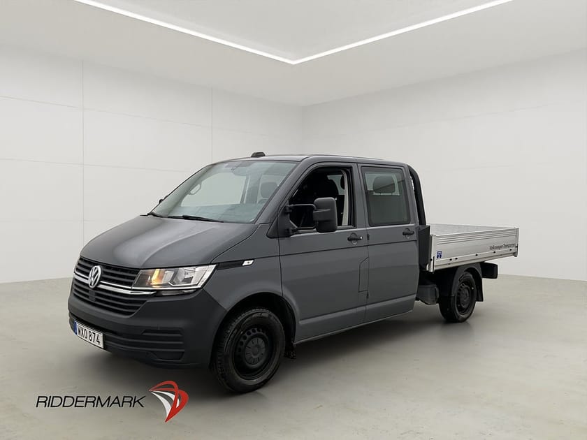 Bild 1 av Volkswagen Transporter Chassi Dubbelhytt FLAKBIL 6-Sits Värm Moms