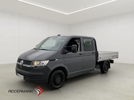 Volkswagen Transporter Chassi Dubbelhytt FLAKBIL 6-Sits Värm Moms