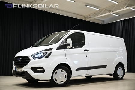 Ford Transit Custom 300 130HK L2 Automat|Inredd|LED|Drag|Värmare|Leasbar
