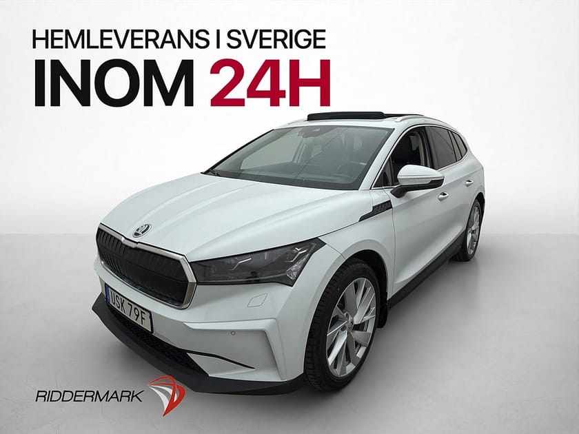 Bild 1 av Škoda Enyaq iV 80x Skoda Pano Värmare 360° HuD Matrix Drag Rattvärme