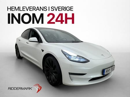 Tesla Model 3 Performance AWD Svensksåld Panorama