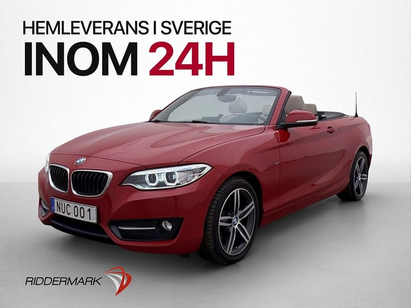 Bild 1 av BMW 220i Convertible 220 CAB 184hk Sport Line HiFi P-Sensorer